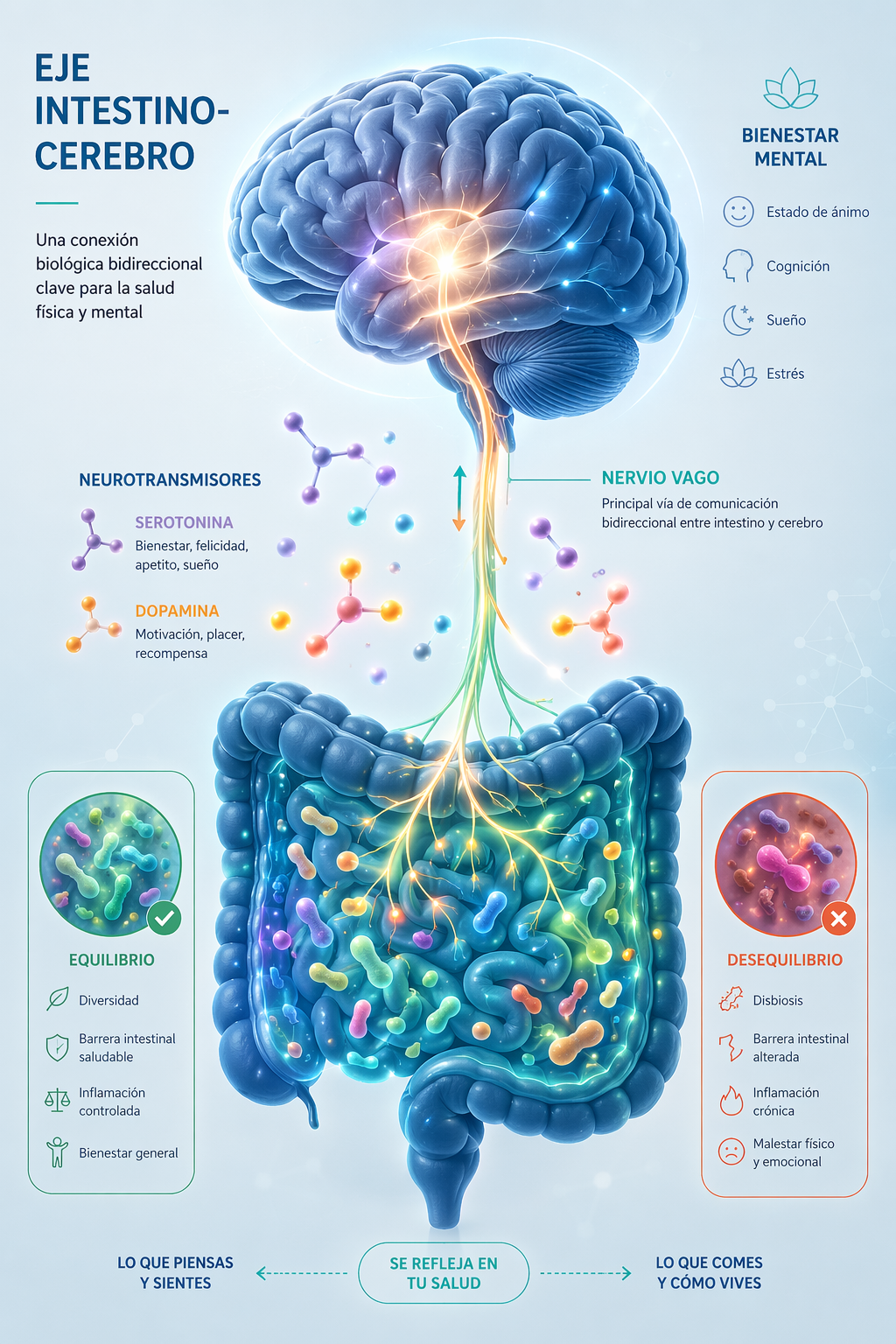 Microbiota intestinal y salud mental: qué dice la evidencia